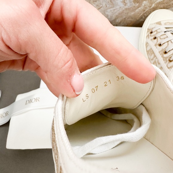 Dior Beige and White Women's Sneakers - Picture 8 of 9